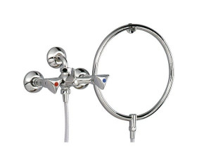 Смеситель для душа с 2 отверстиями и ручным душем