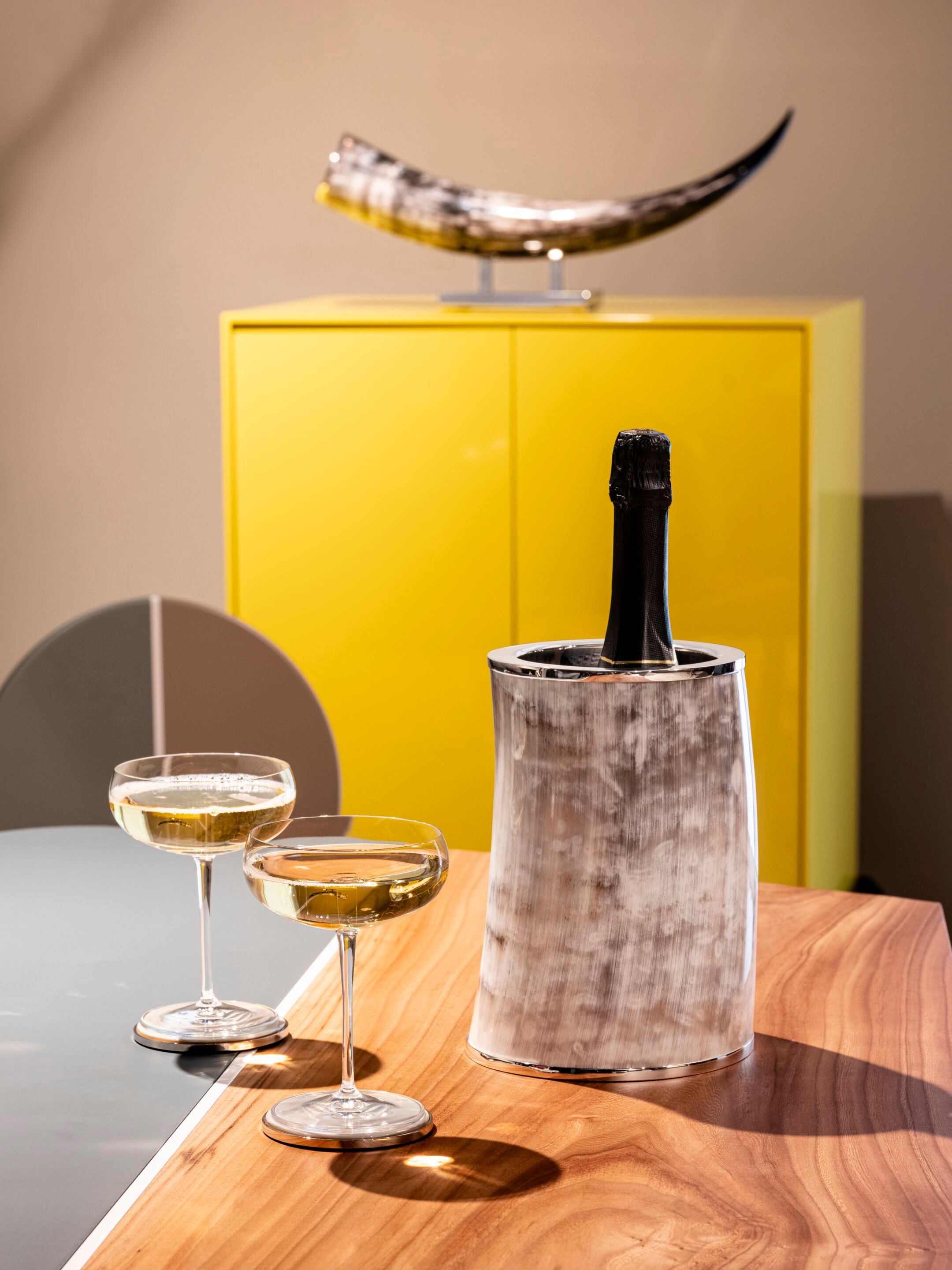 Держатель для бутылок из рога и латуни Zanchi 1952 PZHLV115BVAG ARCH-00020900 - Вид №3