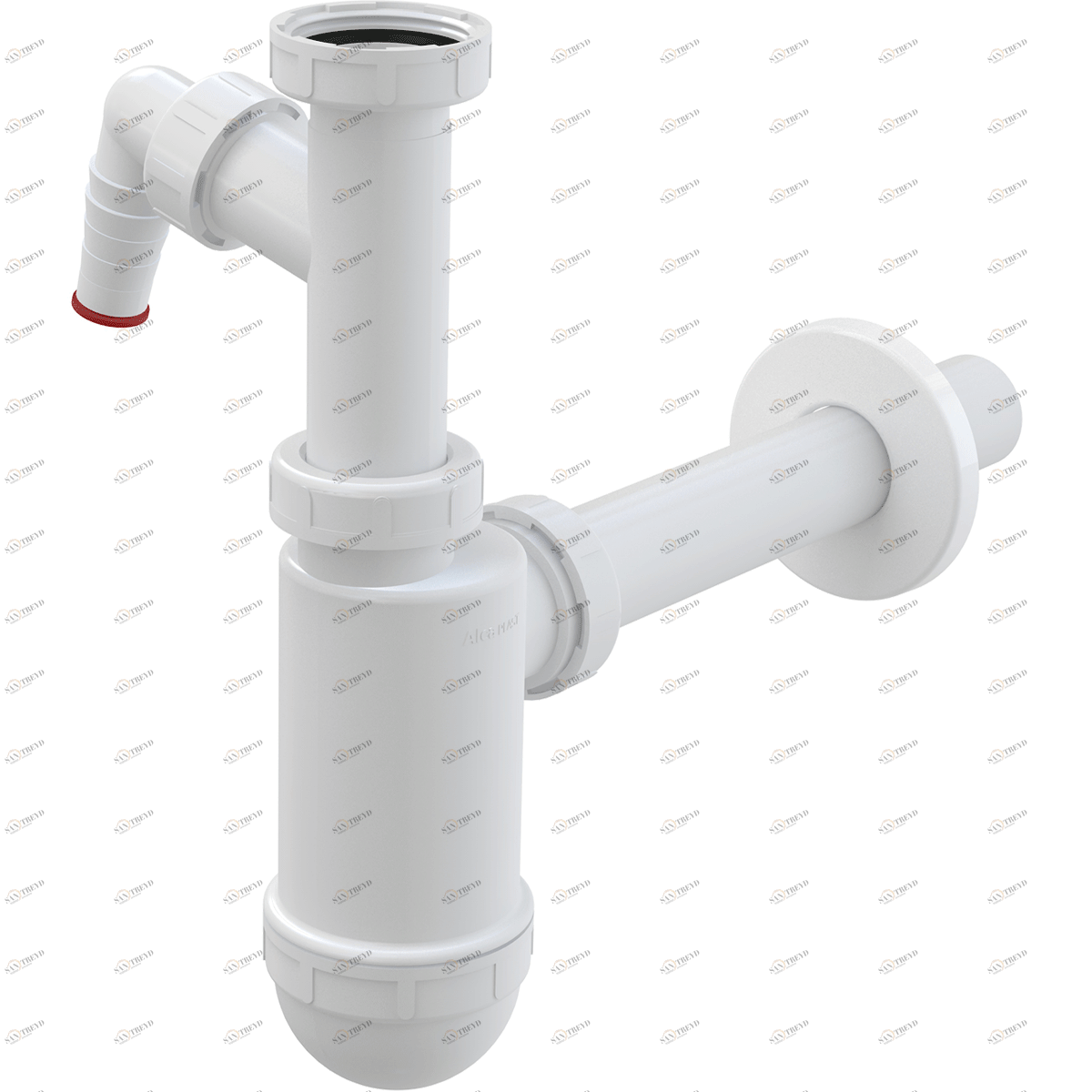 Сифон для умывальника DN32 со штуцером и накидной гайкой 5/4" ALCAPLAST A430P