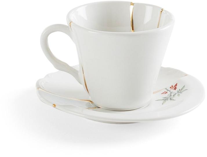 Seletti Фарфоровая кофейная чашка с блюдцем Kintsugi sun-id-1432020 - Вид №6
