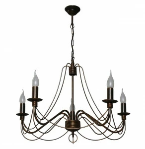 Люстра дизайнерская As коричневая 10010-5L SUPERNW СВЕЧИ 056837 Коричневый