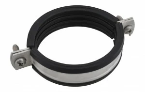 3117043 Крепление для труб  BIS Bifix® 1301 Хомуты с вкладышем epdm нерж. для труб из нержавеющей стали