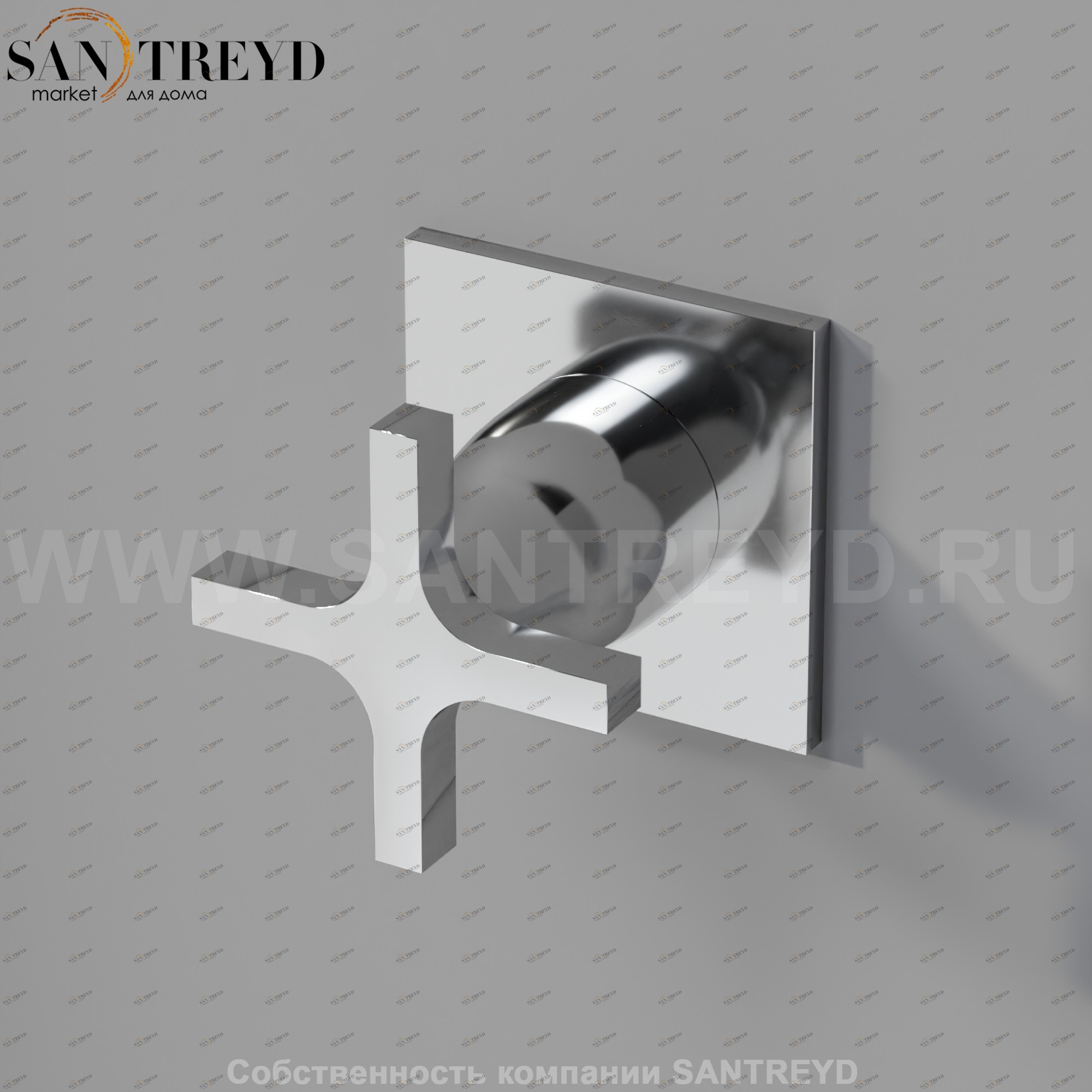 Встроенный смеситель с регулируемым расходом воды AMEM330S MEMORY хромированный Agape