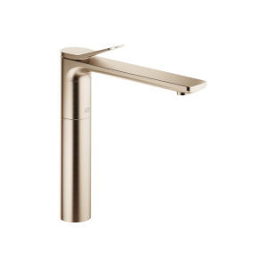 ЛИССЭ Смеситель для раковины, однорычажный, с приподнятым основанием, без донного клапана - Матовое светлое золото 33537845-27