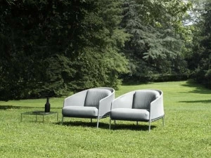 Living Divani Кресло из ткани с подлокотниками