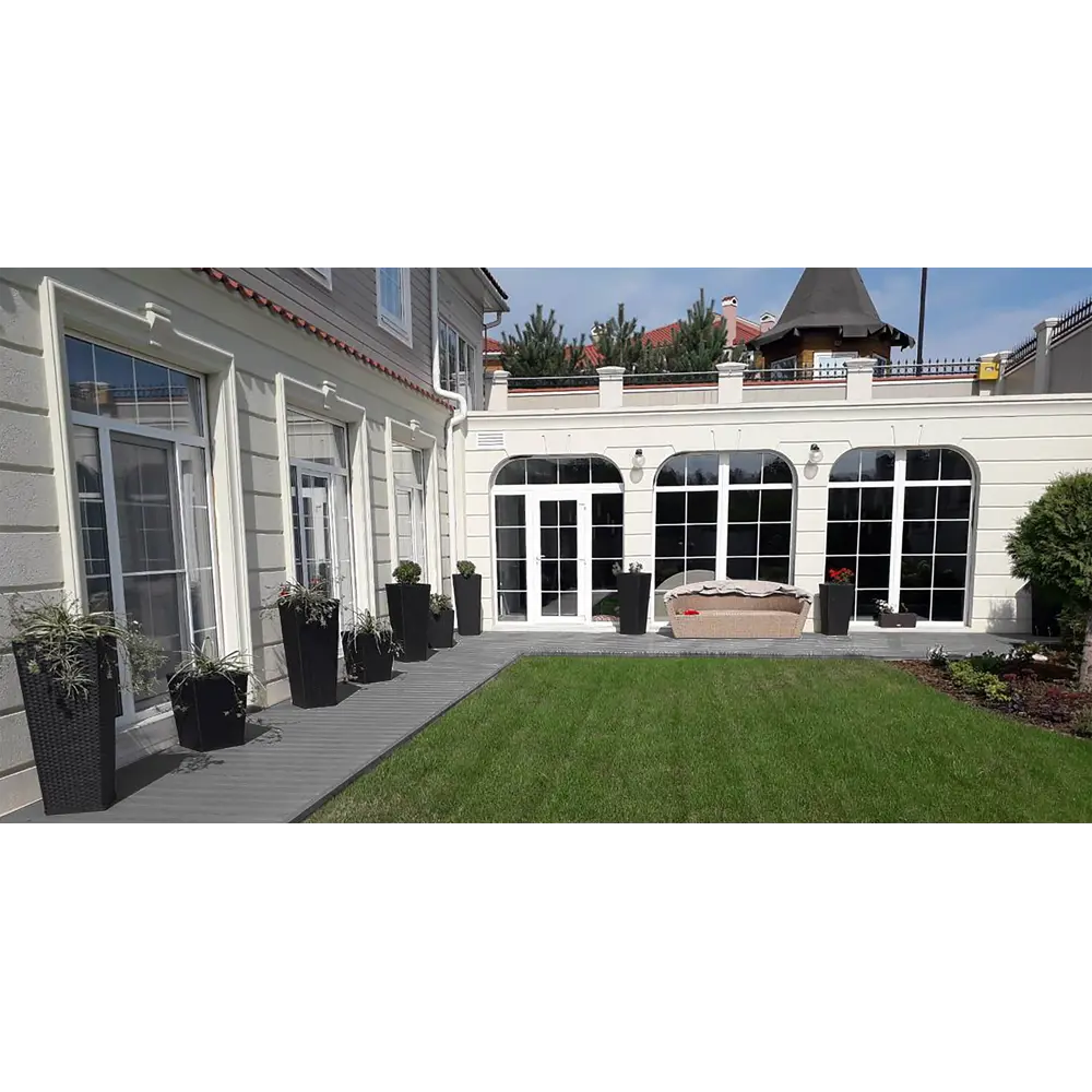 Террасная доска ДПК T-Decks цвет Серый 4000x150x25 мм двусторонний вельвет 0.6 м² STLM-2057427 - Вид №12