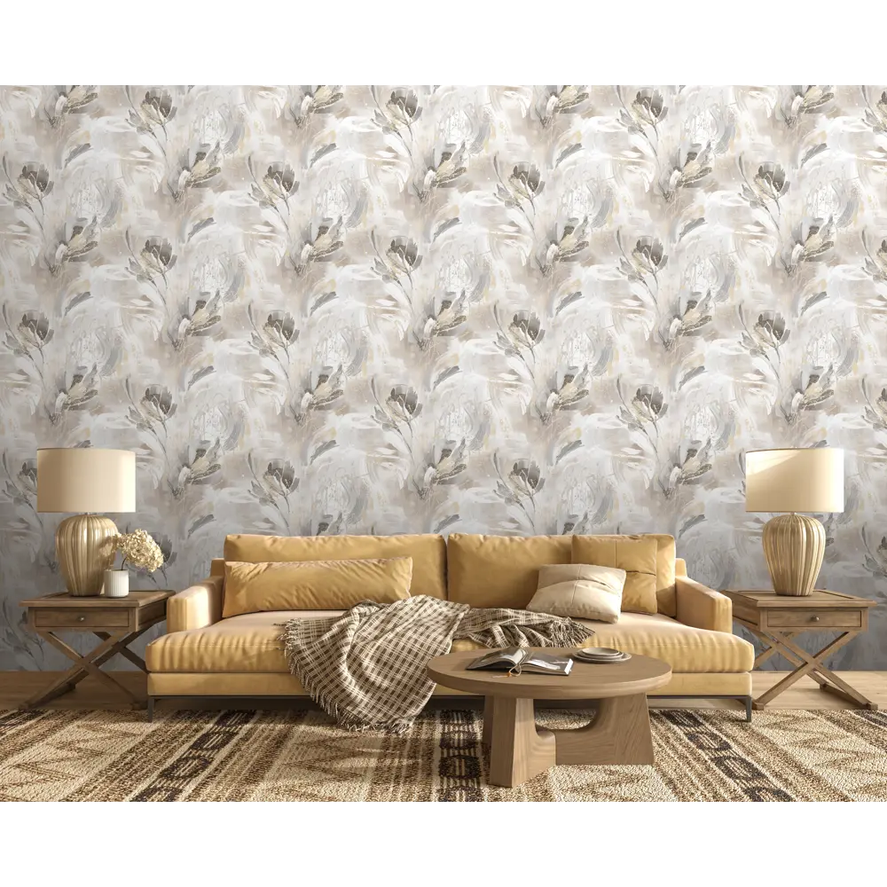 Обои флизелиновые Accento Flamenco бежевые 1.06 м 283362 SOLO STLM-2197172 - Вид №2