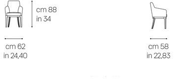 Grilli Стул из ткани с подлокотниками Harris 712402 - Вид №4