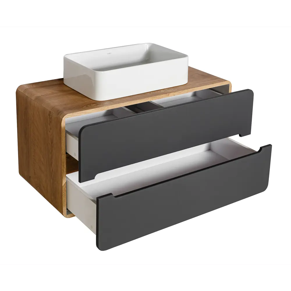 Santreyd Окинава — подвесная тумба под раковину 100 см графит 85282098 Ванная комната STLM-0976587 - Вид №3