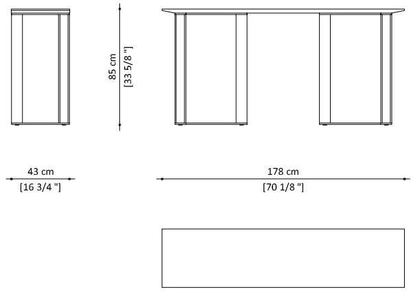 Paolo Castelli Лакированная прямоугольная консоль из мдф и металла Black and gold sun-id-1433253 - Вид №5