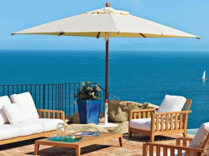 Прямоугольный зонтик из акриловой ткани