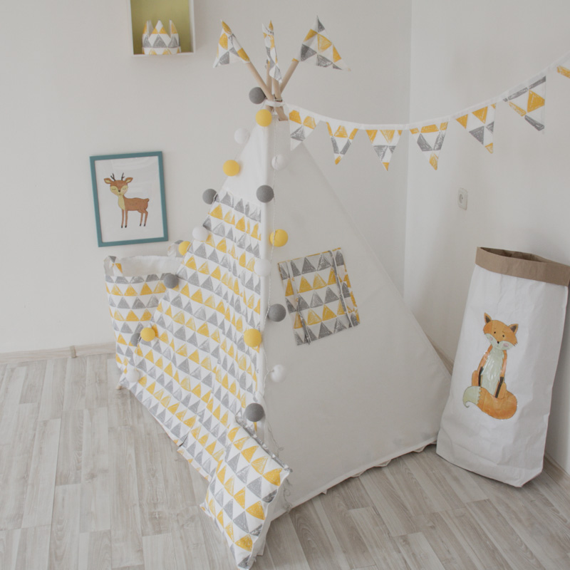 Тканевая корзина Triangles VAMVIGVAM TRIANGLES 281541 Желтый;серый Santreyd  - Вид №9