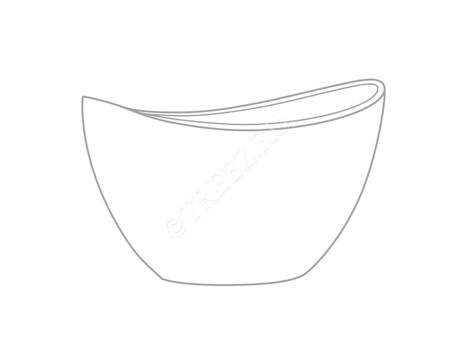 41.3321-05-054-WH-20/37 Кашпо  Effectory - серия Gloss - Ваза-Лодка малая - Белый глянцевый лак Цветочная коллекция 