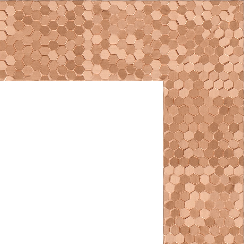 BY 3274 Зеркало в багетной раме - соты медь 70 mm EVOFORM Definite - Вид №5