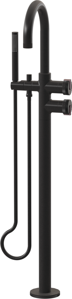 E-11554-R1MBK-L1OX-BK Смеситель напольный отдельностоящий (внешняя часть) GRAFF MOD+