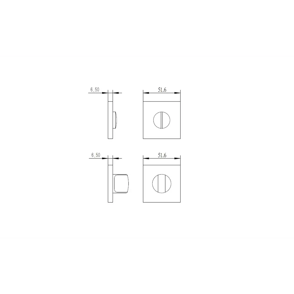 Фиксатор под ручку Edson EDS-WC-Q2 алюминий цвет черный STLM-2199296 - Вид №3