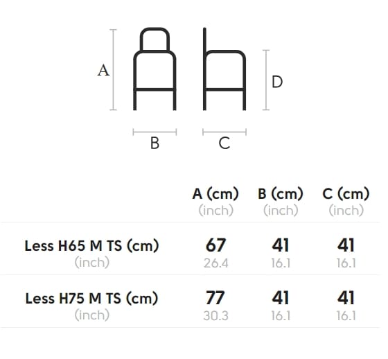 Высокий стул с деревянным сиденьем Midj Less ARCH-00032394 - Вид №2