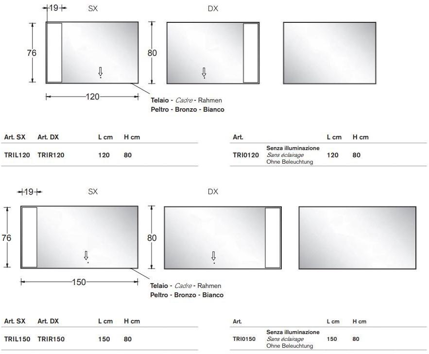 ARTELINEA Прямоугольное зеркало в настенной раме  Tri  - Вид №5