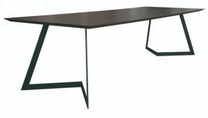 Прямоугольный стол из стали и дерева