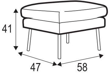 Sits Подставка для ног из ткани Penny sun-id-1469328 - Вид №2