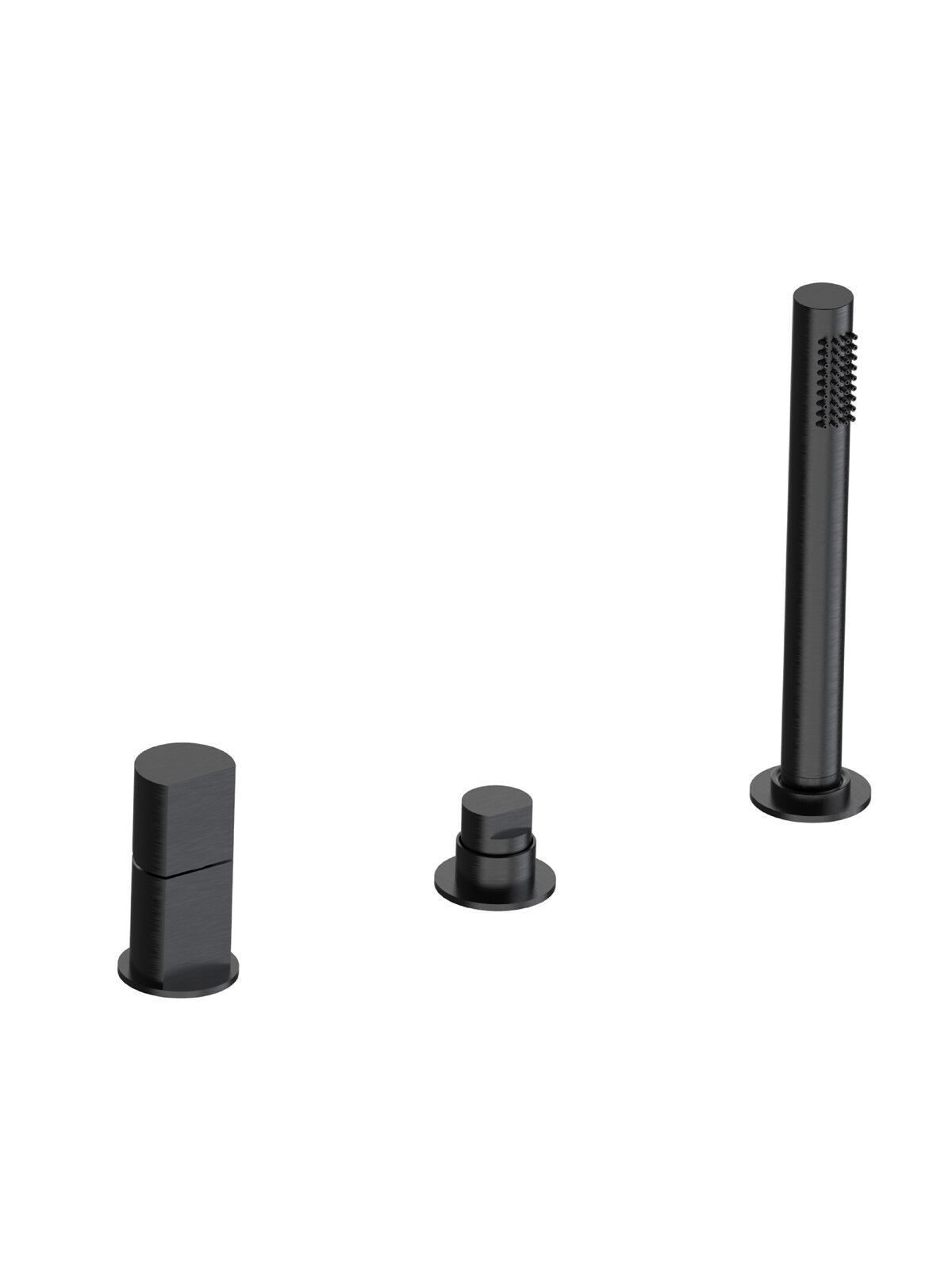 Смеситель для ванны с 3 отверстиями из нержавеющей стали с ручным душем Rubinetterie Frattini Borgia ARCH-00105090 - Вид №6