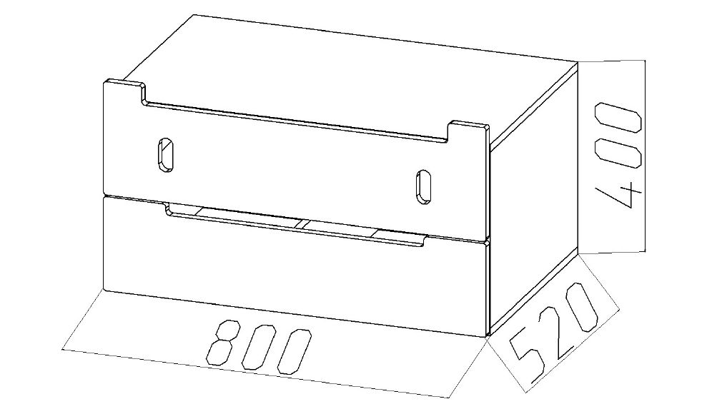 Комод детский малый с 2 ящиками и декором "Прожорливый Робби" МАНДАРИН ЧУДИКИ 178773 Желтый Santreyd  - Вид №3