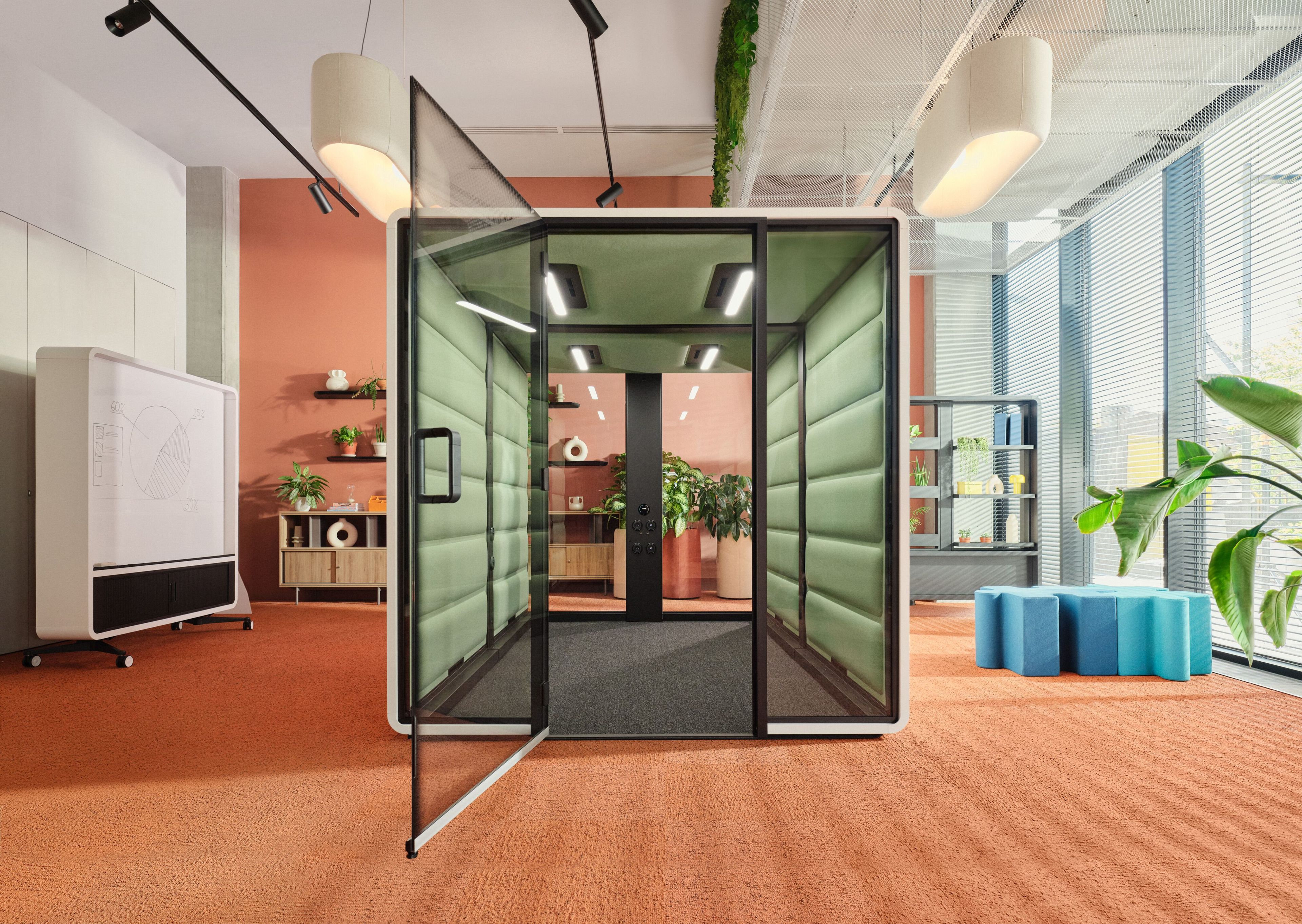 Многосторонняя акустическая офисная кабина со встроенным освещением для инвалидов Mikomax Smart Office HushFree.Доступ ARCH-00081092 - Вид №1