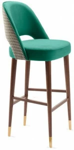 Mambo Unlimited Ideas Высокий табурет из ткани со спинкой Ava