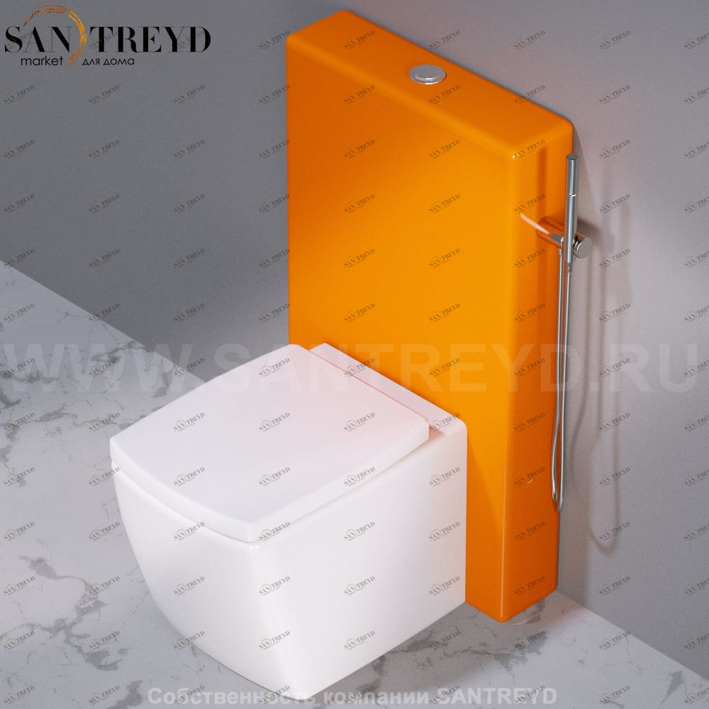 C304114 Компакт унитаз с бачком Оранжевый A. e T. Italia WALL Италия AeT ITALIA