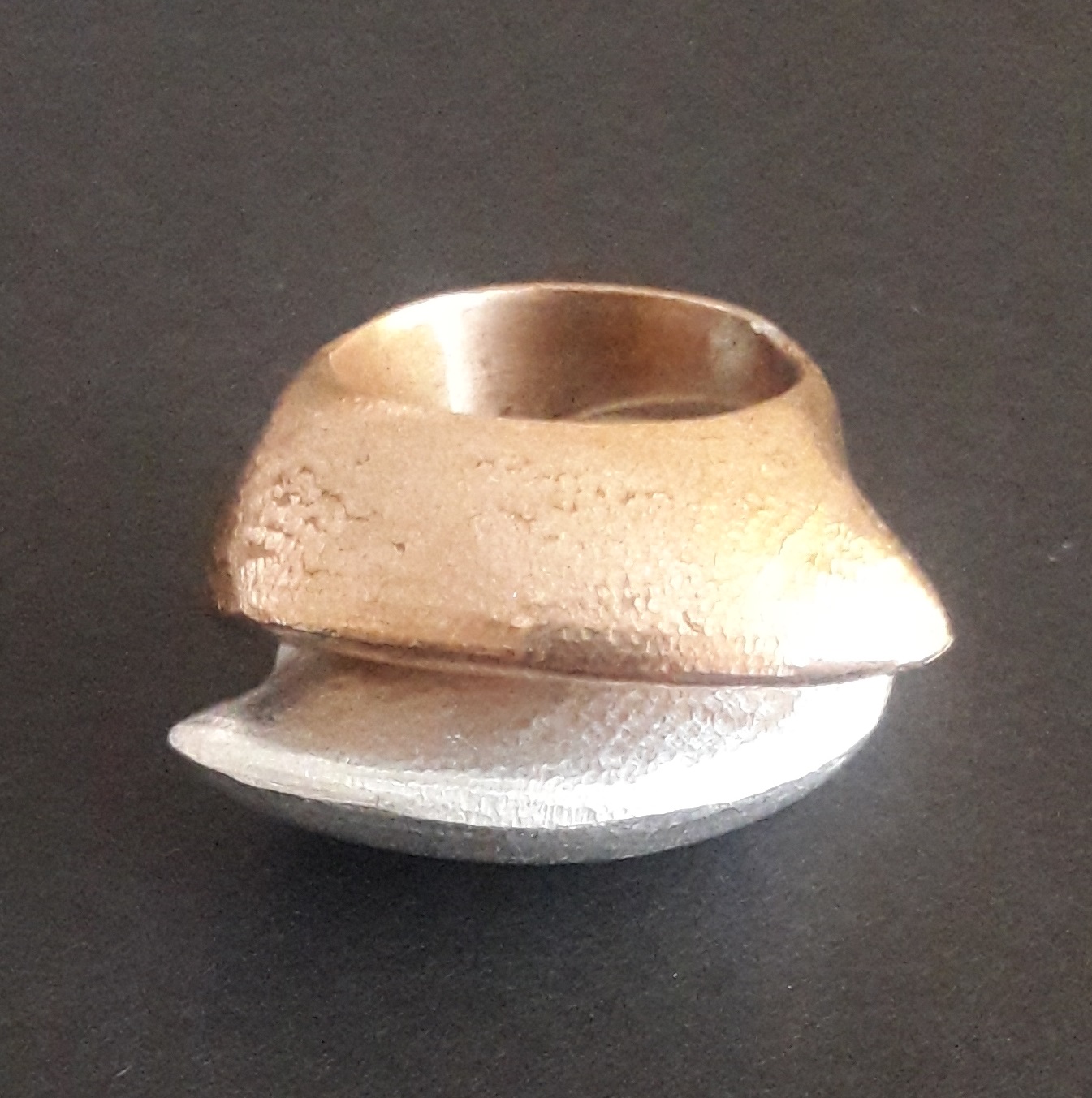 EB109 Кольцо двойное, бронза, серебро ELENA BERTELLOTTI Santreyd 