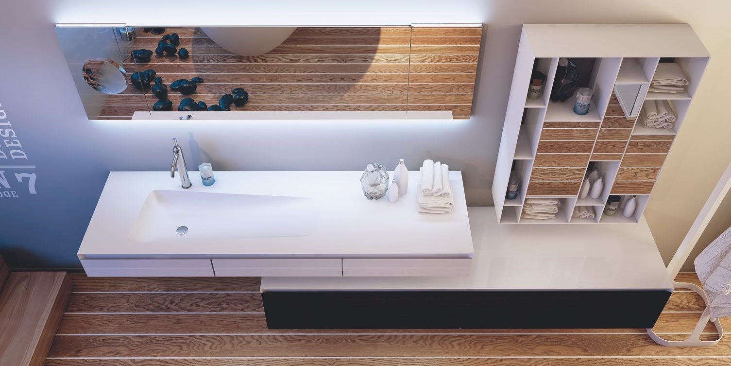 Moma Design Тумба подвесная с 3 ящиками 1800 Evoline Emotion3 250 белая матовая SEV1180LO - Вид №1