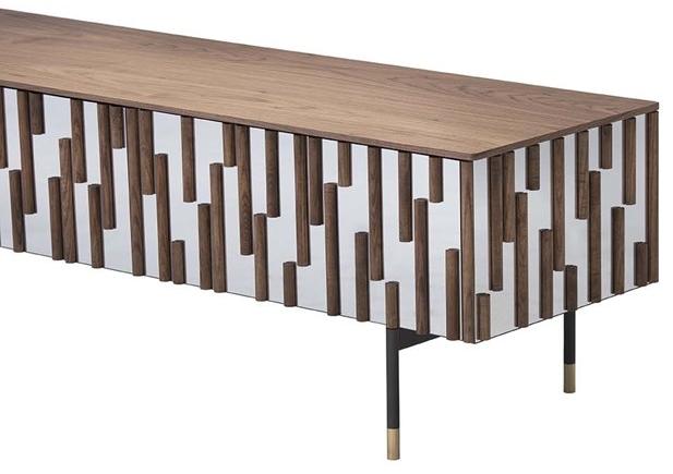 Tonin Casa Тумба под ТВ из дерева и стекла с ящиками Drops T8627 - Вид №1