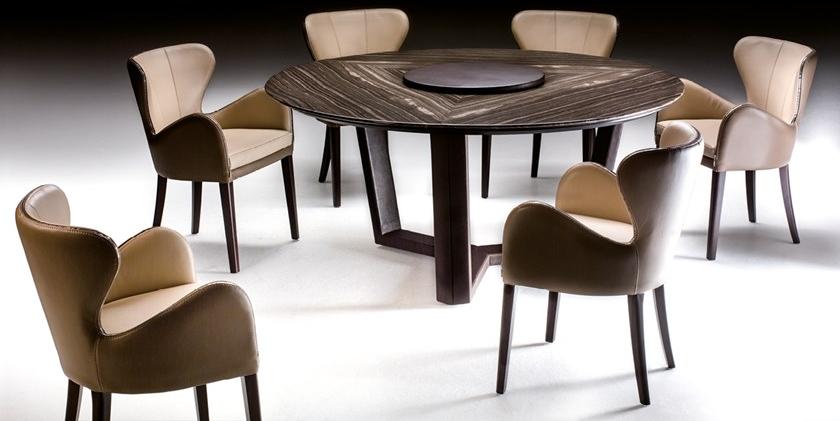 Borzalino Круглый мраморный стол с ленивой сьюзан sun-id-1447946 - Вид №3