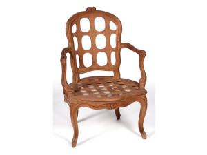 Стул для сада из тикового дерева с подлокотниками