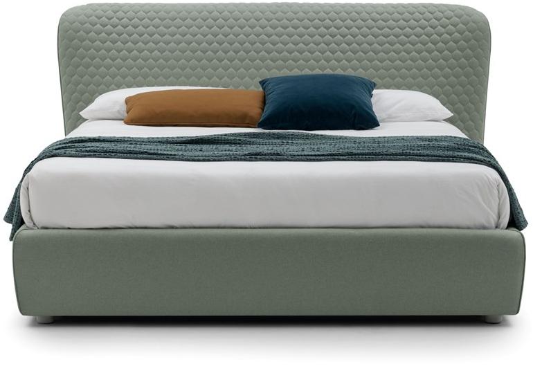 Bolzan Letti Двуспальная кровать со съемным чехлом из ткани Corolle sun-id-1346385 - Вид №1