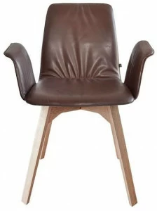 KFF Мягкое деревянное кресло с подлокотниками Maverick casual