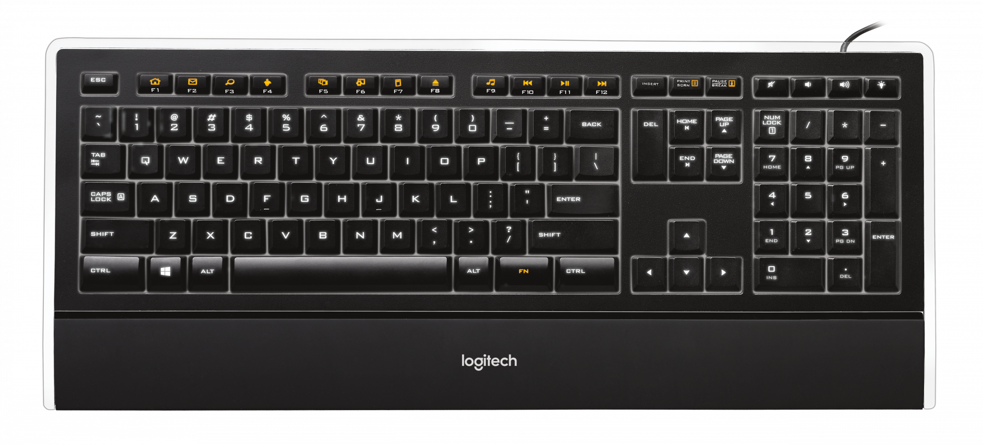 920-005695 illuminated keyboard k740 retail Logitech Santreyd 