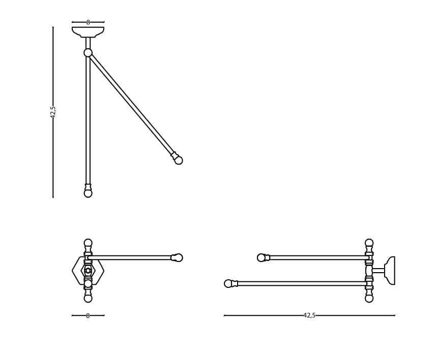 Металлический держатель для полотенец Park Avenue Waldorf ARCH-00109838 - Вид №3