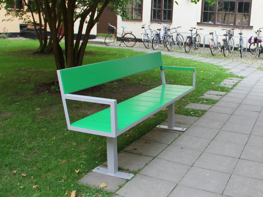 Nola Industrier Скамья из стали со спинкой Sidewalk sun-id-1344752 - Вид №2