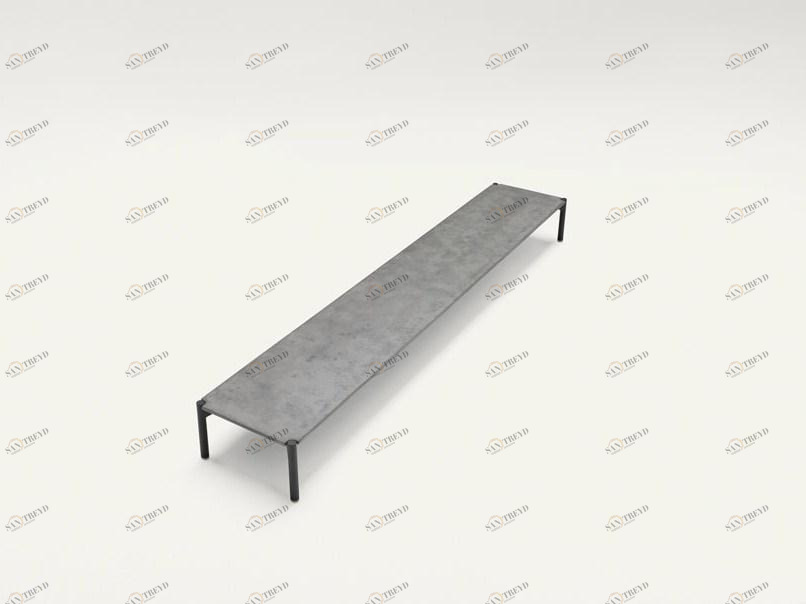 Paola Lenti Прямоугольный садовый столик из стали с порошковым покрытием Plano B47s