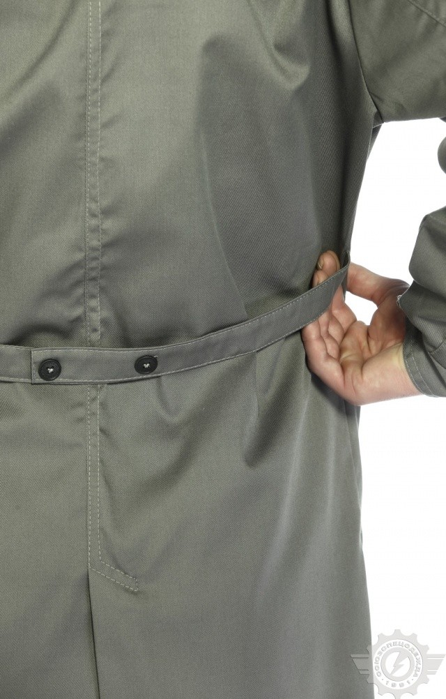 65755 Халат "Профессионал" мужской темно-серый со светло-серым  Одежда для обслуживающего персонала  размер 56-58/182-188 Спецодежда  - Вид №9