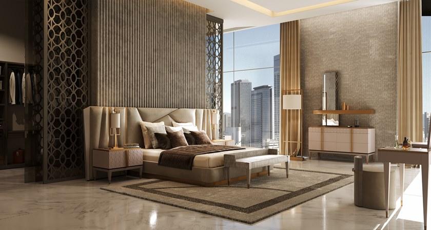 Valderamobili Кровать King size с высоким изголовьем Mascari Msn009 - Вид №1