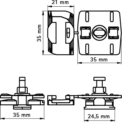 0854332 starQuick® Адаптер для профиля монтажные элементы для хомутов BIS starQuick® walraven  - Вид №1