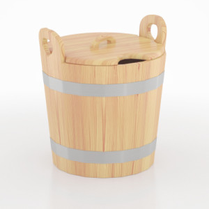 2164 Запарник для бани из кедра (с крышкой) Alyarus