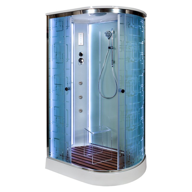 ЕМ4512 L N (без крыши) Душевая кабина DETO Серия EM ЕМ1511 L LED с гм.