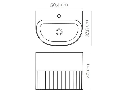 Раковина с овальной консолью в Akron© Acquabella Underwater ARCH-00119436 - Вид №3