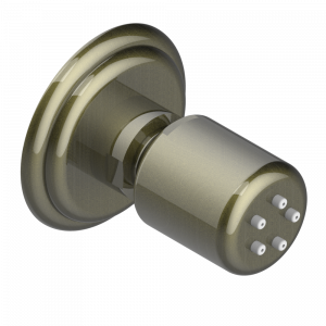 A8S-290/B Форсунка гидромассажная встраиваемая в стену 1/2" с защитой от жёсткой воды Thg-paris Vogue с лазуритом Бронза