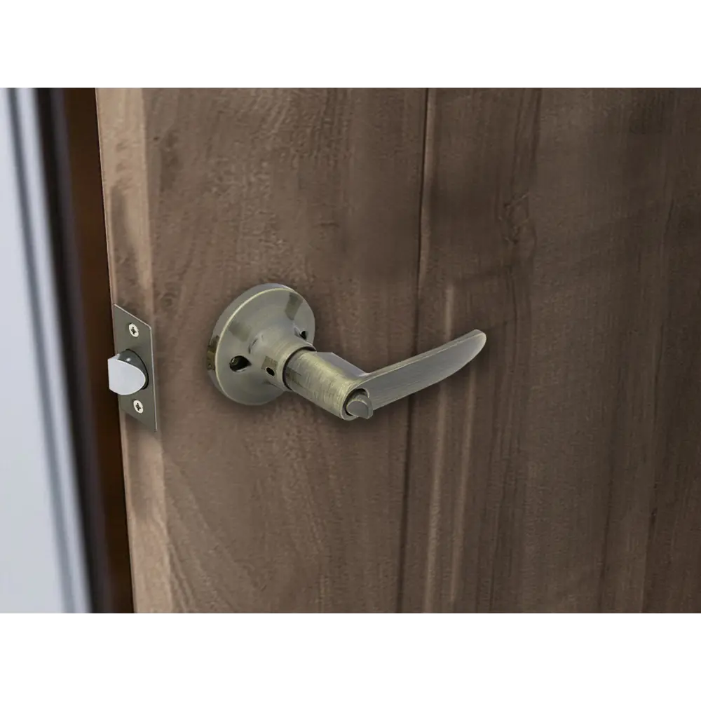 Ручка-защёлка 3502 AB BK, с фиксатором, цвет бронза ФАБРИКА ЗАМКОВ STLM-2136469 - Вид №8