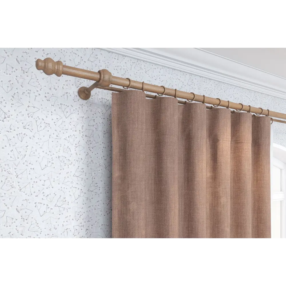 Santreyd Двухрядный деревянный карниз 160 см светлый дуб для штор и тюля 15099576 STLM-0005441 - Вид №4