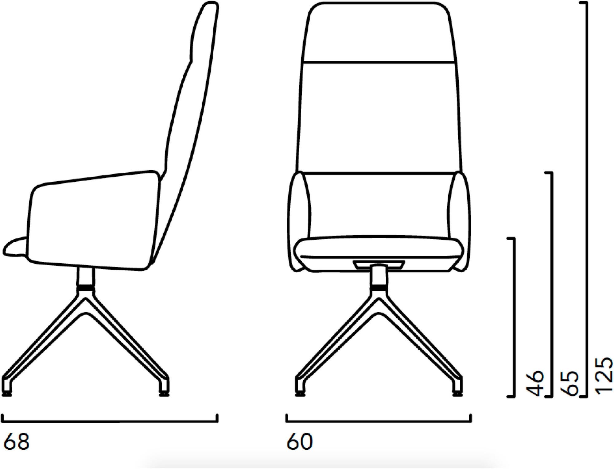Crassevig Офисное кресло на эстакаде с высокой спинкой Aura sun-id-1507964 - Вид №2